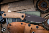 Zero Tolerance Fixed Blade Knife Natural Micarta 4.2" Dark Bronze Cru-Wear 0004