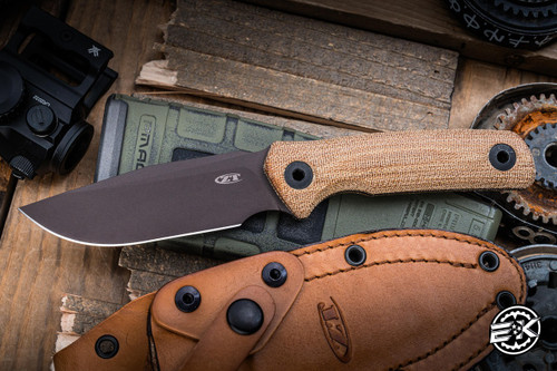 Zero Tolerance Fixed Blade Knife Natural Micarta 4.2" Dark Bronze Cru-Wear 0004