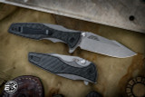 Zero Tolerance Hinderer Folding Knife Titanium/Glow Carbon Fiber 3.5" CPM-20CV Harpoon Stonewash ZT 0393GLCF