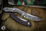 Zero Tolerance 0462 Sinkevich Red Carbon Fiber Flipper Knife 3.7" Stonewash/Satin