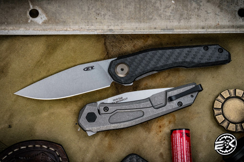 Zero Tolerance Knife Titanium/Carbon Fiber 3.25" Stonewash MagnaCut 0545