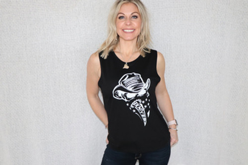 EKNIVES Ladies Sleeveless T-Shirt Black Next Level