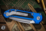 Microtech LUDT Gen III Automatic Folding Knife Blue 3.4" Drop Point Apocalyptic Stonewash 1135-10APBL