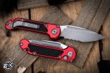 Microtech LUDT Gen III Automatic Folding Knife Red/Grip Tape Inlay 3.4" Drop Point Apocalyptic Stonewash Serrated 1135-11APRD