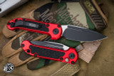 Microtech LUDT Gen III Automatic Folding Knife Red 3.4" Drop Point Black 1135-1RD 