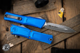 Microtech Combat Troodon Gen III OTF Automatic Knife Blue 4" Dagger Apocalyptic Stonewash 1142-10APBL