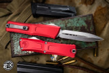 Microtech Combat Troodon Gen III OTF Automatic Knife Red 4" Dagger Stonewash 1142-10RD