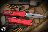  Microtech Combat Troodon Gen III OTF Automatic Knife Red 4" Dagger Apocalyptic Stonewash Serrated 1142-12APRD