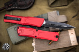  Microtech Combat Troodon Gen III OTF Automatic Knife Red 4" Dagger Black 1142-1RD