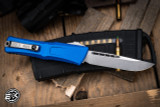 Microtech Combat Troodon Gen III OTF Automatic Knife Blue 4" Drop Point Stonewash 1143-10BL