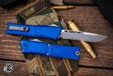 Microtech Combat Troodon Gen III OTF Automatic Knife Navy 4" M390 Drop Point Serrated Apocalyptic Stonewash 1143-11APNA