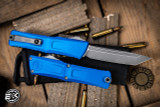 Microtech Combat Troodon Gen III OTF Automatic Knife Blue 4" Tanto Apocalyptic Stonewash 1144-10APBL