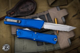  Microtech Combat Troodon Gen III OTF Automatic Knife Navy 3.8" Tanto Stonewash Full Serrated 1144-12NA