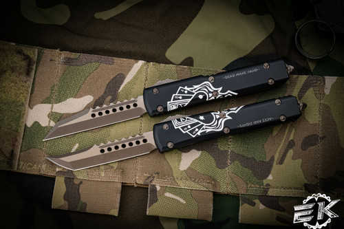 Microtech Ultratech Dead Mans Hand Hellhound/Warhound Set 3.4" Bronze 119-13SET-DMS