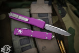 Microtech Ultratech OTF Automatic Knife Violet 3.4" Stonewash Drop Point 