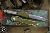  Microtech Ultratech OTF Automatic Knife OD Green 3.4" Apocalyptic Stonewash Serrated 121-11APOD 