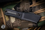  Microtech Combat Troodon Gen III OTF Hefted Black Aluminum 4" Interceptor Stainless Vegas Forge Damascus 1217-16MS4