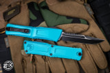 Microtech Combat Troodon Gen III OTF Automatic Knife Turquoise 4" Interceptor Black 1217-1TQS