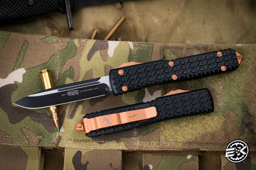 Microtech Tri-Grip Ultratech "EKnives EKclusive" Copper Cerakote OTF Knife 3.4" Drop Point 121T-1CPEKS