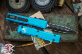 Microtech Ultratech OTF Automatic Knife Turquoise 3.4" Dagger Black Serrated 122-3TQ