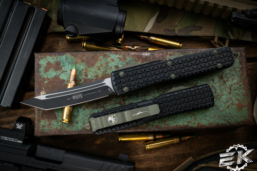 Microtech Tri-Grip Ultratech "EKnives EKclusive" OD Green Cerakote OTF Knife 3.4" Tanto 123T-1ODEKS