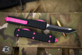 Microtech Pink Tri-Grip Ultratech "EKnives EKclusive" OTF Knife 3.4" Black Tanto 123T-1PKEKS