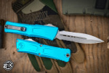 30th Anniversary-Microtech Hera II Mini OTF Automatic Knife Red 3" Bayonet Stonewash 1701M-10RD30