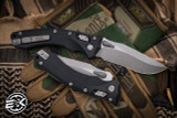 Microtech Amphibian Ram-LOK Folding Knife Fluted Black G10 3.9" Apocalyptic Stonewash 137RL-10APFLGTBK