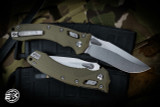 Microtech Amphibian Ram-LOK Folding Knife Fluted OD Green G10 3.9" Stonewash 137RL-10FLGTOD