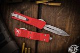 Microtech Troodon OTF Automatic Knife Red 3" Dagger Satin 138-4RD