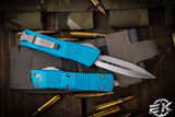 Microtech Troodon OTF Automatic Knife Turquoise 3" Dagger Satin 138-4TQ