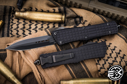 Microtech Combat Troodon Delta Frag DLC Shadow Knife, Nickel Boron Internals 3.8" DLC Dagger