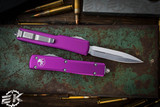 Microtech UTX-70 OTF Automatic Knife Violet 2.4" Dagger Stonewash 147-10VI