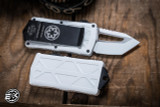 Microtech Exocet "Storm Trooper" OTF Automatic Knife/Money Clip 1.9" White Tanto 158-1ST