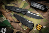 Microtech Socom Elite Manual Folding Knife 4" Black Clip Point 160-1T