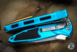 Microtech Socom Elite Automatic Folding Knife Turquoise 4" Clip Point Stonewash Serrated 160A-11TQ 