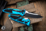 Microtech Socom Elite Automatic Folding Knife Turquoise 4" Clip Point Black 160A-1TQ