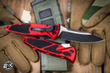 Microtech Socom Elite Automatic Folding Knife Red 4" Clip Point Black Serrated 160A-2RD