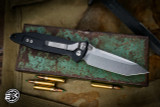 Microtech Socom Elite Manual Folding Knife Black 4" Tanto Stonewash 161-10