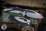 NEW Microtech Matrix Manual Folding Knife Carbon Fiber Blue Accents 3.7" Bead Blast 165C-7CFTI 