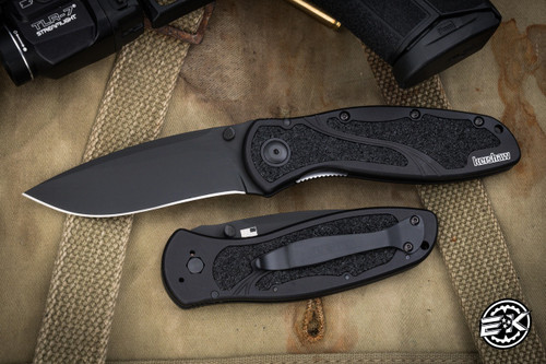 Kershaw Blur Assisted Folding Knife Black Aluminum 3.4" MagnaCut Black 1670BLKMAG