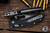 Microtech/Borka Stitch Ram-Lok Manual Folder Black Fluted Aluminum 3.75" AP Stonewash 169RL-10FL