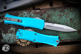 Microtech Hera II Mini OTF Automatic Knife Turquoise 3" Bayonet Stonewash 1701M-10TQ