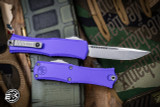 Microtech Hera Mini OTF Automatic Knife Purple 3" Drop Point Stonewash 1703M-10PU