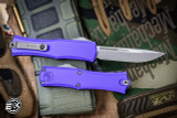 Microtech Hera Mini OTF Automatic Knife Purple 3" Drop Point Apocalyptic Stonewash 1703M-10APPU