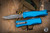 Microtech Hera II OTF Automatic Knife Blue 3.85" Recurve Apocalyptic Stonewash 1705-10APBL