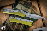 Microtech "Glykon" OD Green OTF Automatic Knife Aluminum/Titanium 3.75" Bayonet Apocalyptic Stonewash 184-10APOD 