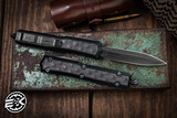 Microtech Makora OTF Automatic Knife Shadow DLC Bubble Inlay 3.25" Dagger DLC 206-1DLCTBISH