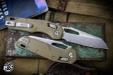 Microtech Standard Issue "MSI" Ram-LOK Manual Folder Fluted OD Green G10 3.75" Stonewash Serrated 210-11FLGTOD