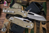 Microtech Standard Issue "MSI" Ram-LOK Manual Folding Knife "LawnMan" Green Frag G10 3.75" Stonewash Serrated 210-11FRGTODLM